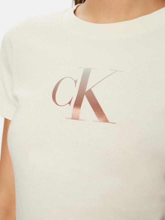 Calvin Klein Jeans Calvin Klein Jeans Camiseta Gradient J20J224982 Écru Slim Fit