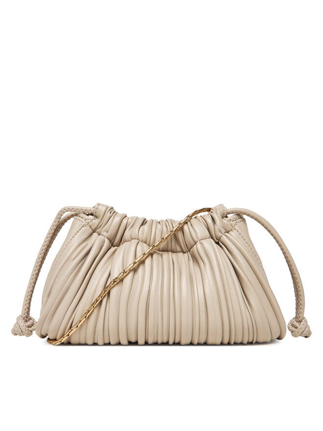 Calvin Klein Handtasche Calvin Klein Plisse Mini Drawstring Bag LV04F3077G Écru