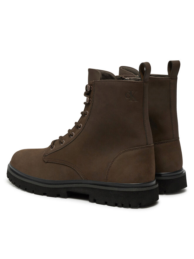 Calvin Klein Jeans Schnürstiefeletten Calvin Klein Jeans Eva Boot Mid Laceup Rebellious YM0YM01071 Braun