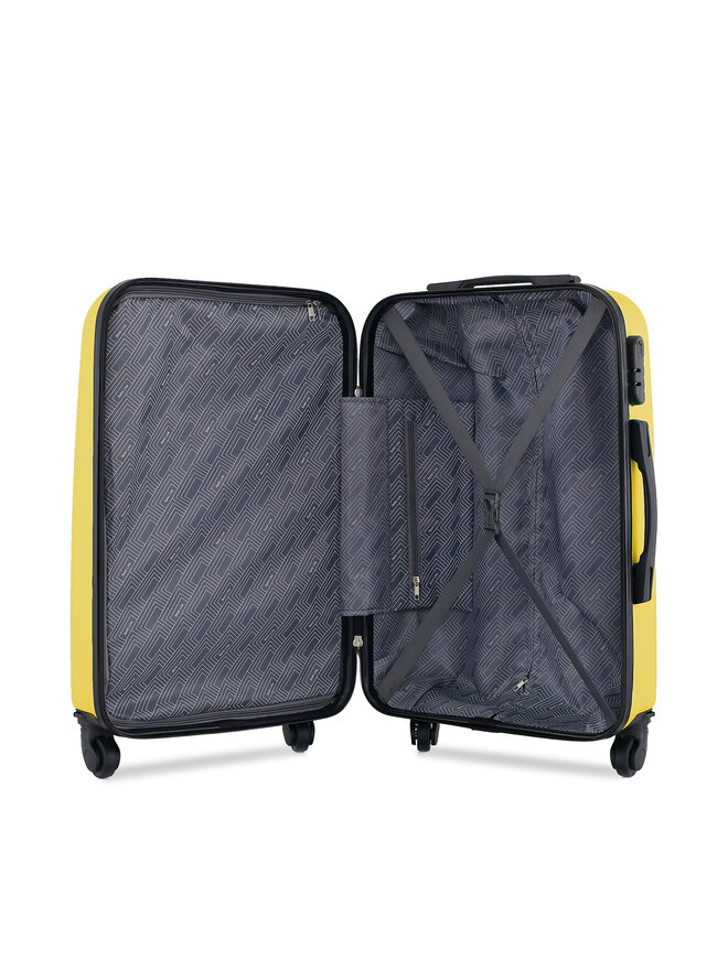 Semi Line Μεγάλη Βαλίτσα Semi Line T5947-3 Κίτρινο