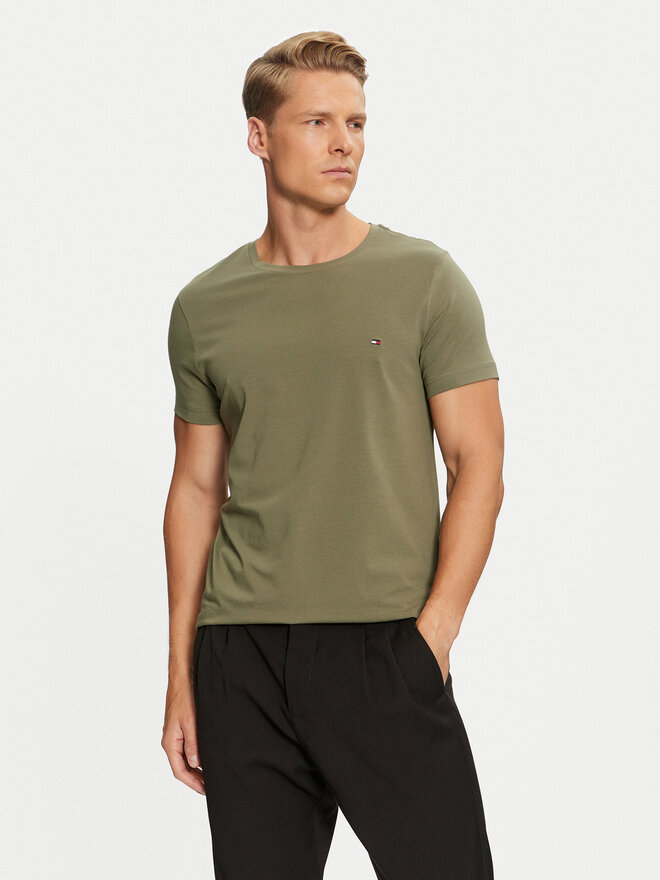 Tommy Hilfiger Tommy Hilfiger Marškinėliai MW0MW10800 Žalia Slim Fit