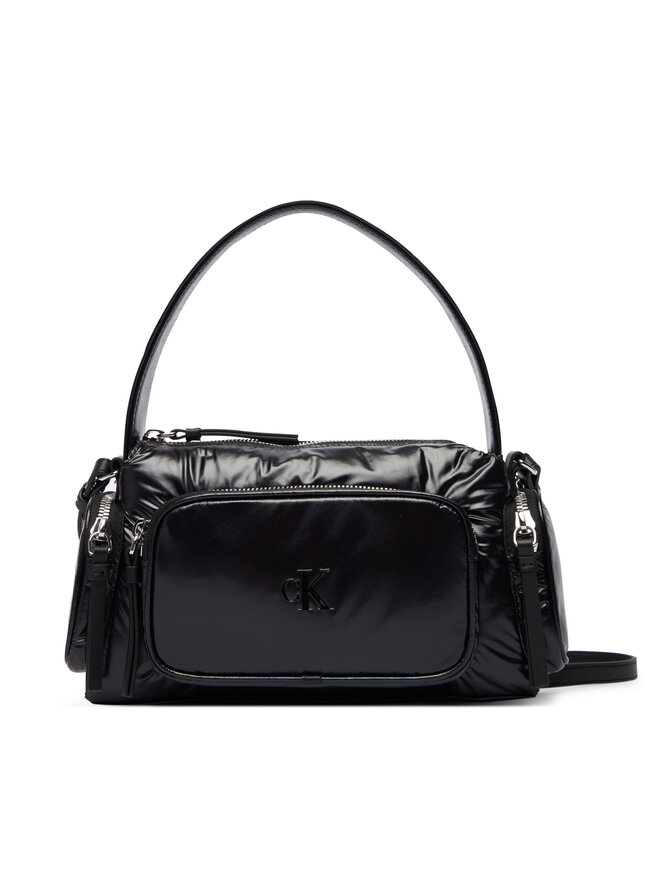 Calvin Klein Handtasche Calvin Klein Pocket Shiny Nylon Small Bag LV04F3405G Schwarz