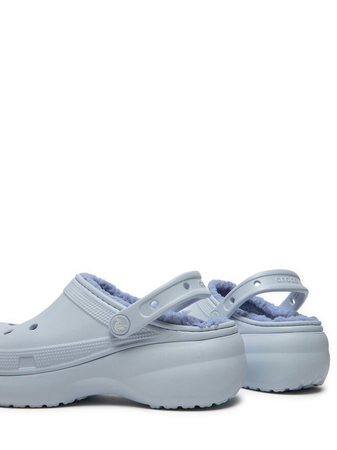 Crocs Şlapi Crocs Classic Platform Lined Clog W 207938 Albastru celest