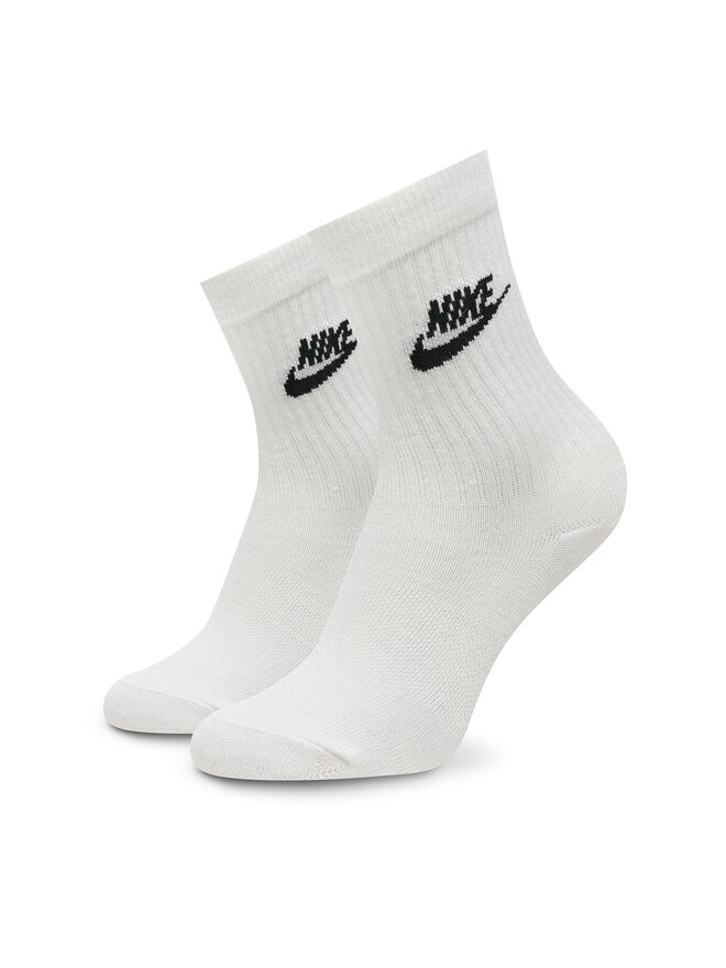 Nike Комплект 3 чифта дълги чорапи дамски Nike DX5025 Бял
