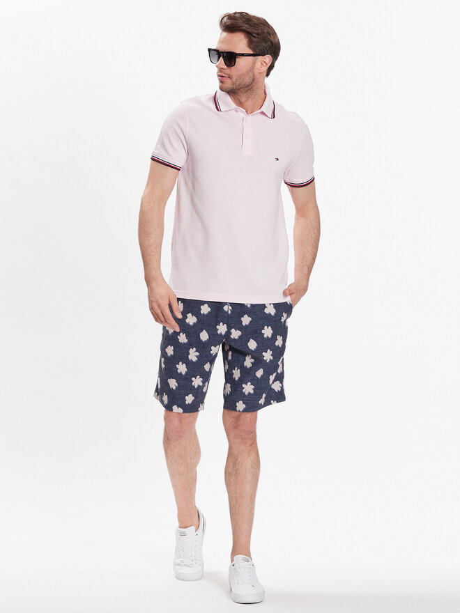 Tommy Hilfiger Tommy Hilfiger Pólóing 1985 MW0MW30750 Rózsaszín Slim Fit