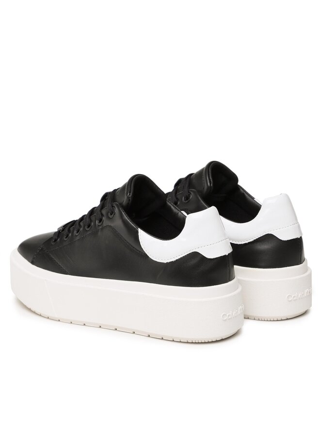 Calvin Klein Sneakersy Calvin Klein Squared Flatform Cupsole Lace Up HW0HW01775 Černá