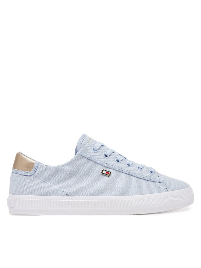 Tommy Hilfiger Sneakersy Tommy Hilfiger Vulc Canvas Lace Up Sneaker FW0FW08647 Błękitny
