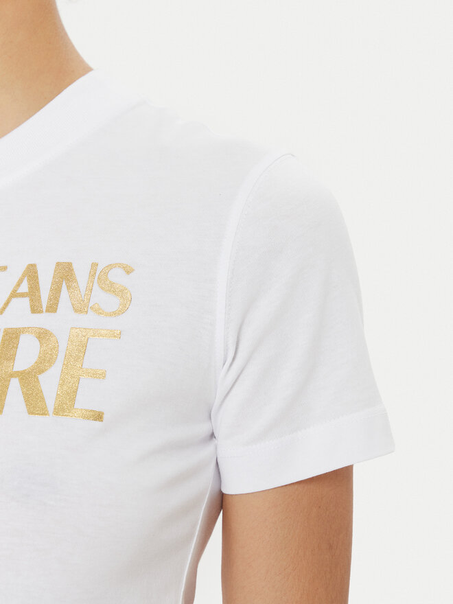 Versace Jeans Couture Versace Jeans Couture Camiseta 78HAHT01 Blanco Regular Fit