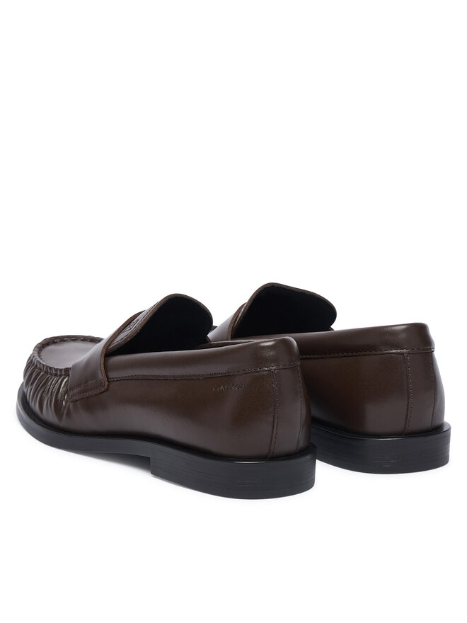 Calvin Klein Slipper Calvin Klein Round Loafer Lth HW0HW03126 Dunkelbraun