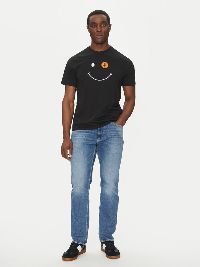 Save The Duck Save The Duck Camiseta DT1197M BESY20 Negro Regular Fit