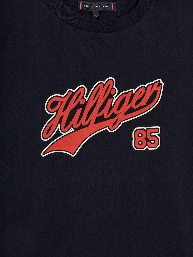 Tommy Hilfiger Tommy Hilfiger Marškinėliai Hilfiger Script Tee S/S KB0KB08679 Mėlyna Regular Fit