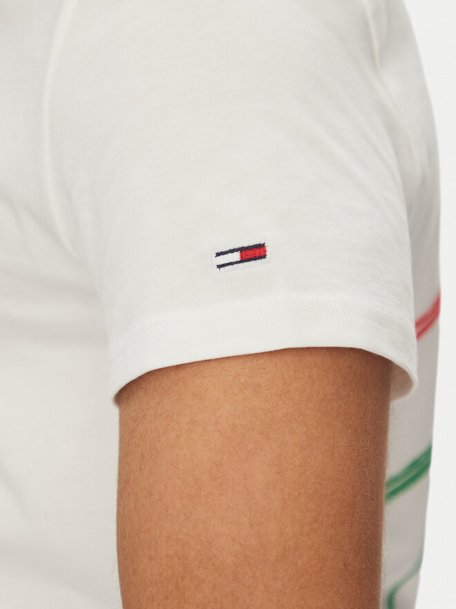 Tommy Jeans Tommy Jeans Marškinėliai Twisted Signature DM0DM20771 Balta Regular Fit