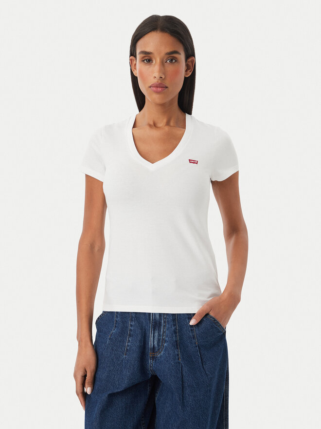 Levi's® Levi's® T-Shirt Perfect V-Neck Tee 85341-0002 Weiß Regular Fit