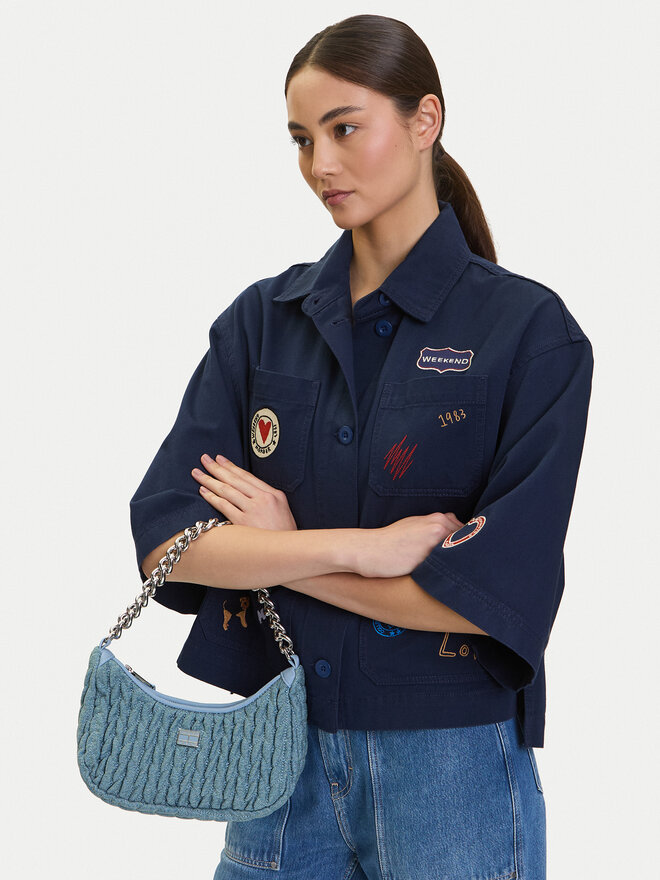 Tommy Jeans Ročna torba Tommy Jeans Tjw Iconic Shoulder Denim AW0AW17301 Modra