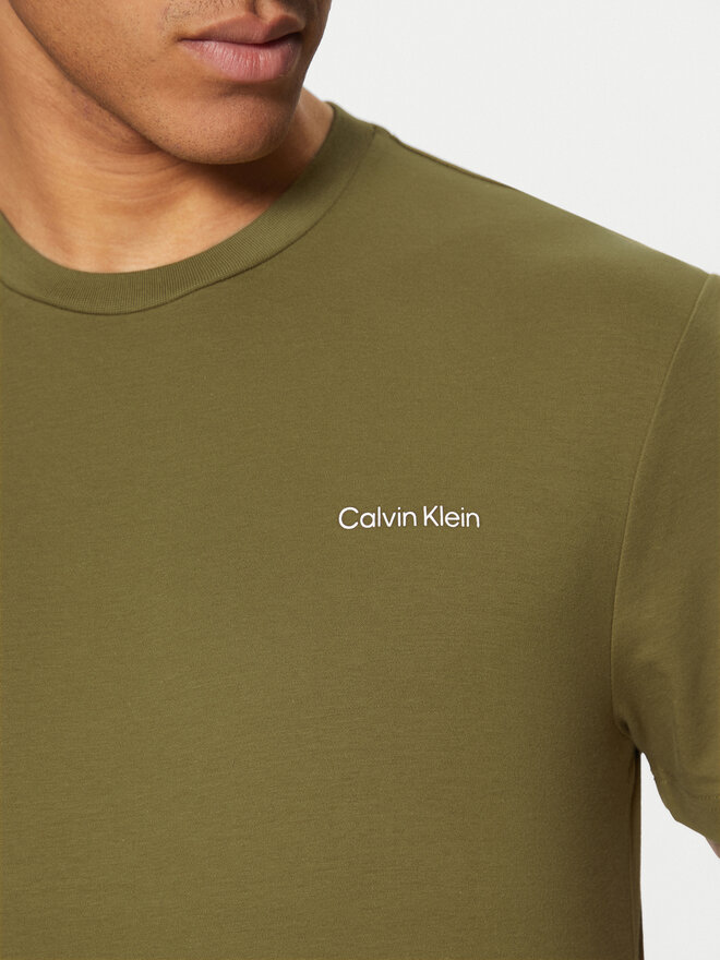 Calvin Klein Calvin Klein Camiseta Micro Logo K10K109894 Verde Regular Fit
