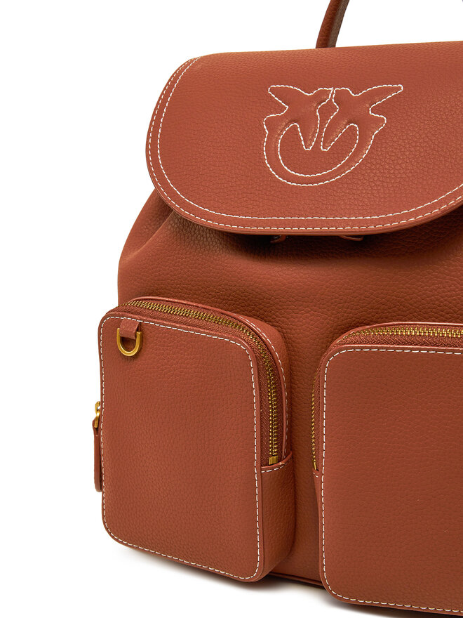 PINKO Batoh PINKO Carrie Backpack PE 25 PLTT 104351 A1LF Hnědá