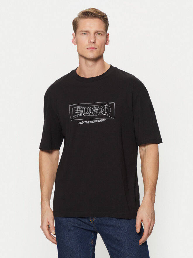 HUGO HUGO T-Shirt Nufrancos 50532095 Schwarz Regular Fit