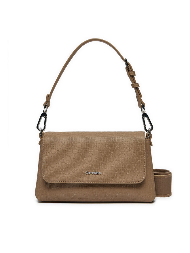 Calvin Klein Ročna torba Calvin Klein Ck Must Dbl Strap Mini Bag_Mono K60K613088 Rjava