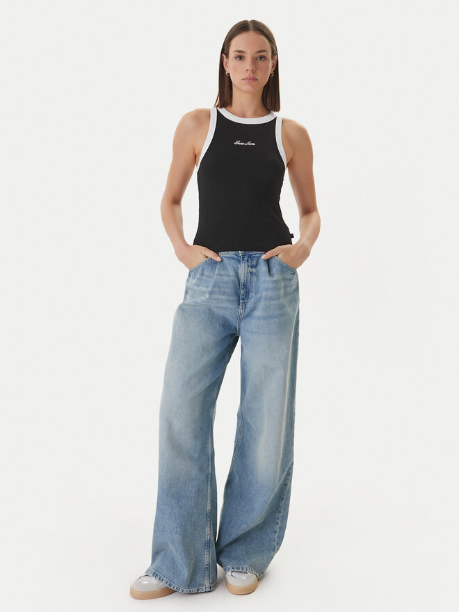Guess Jeans Guess Jeans Топ W6GPZ8 KF641 Чорний Slim Fit