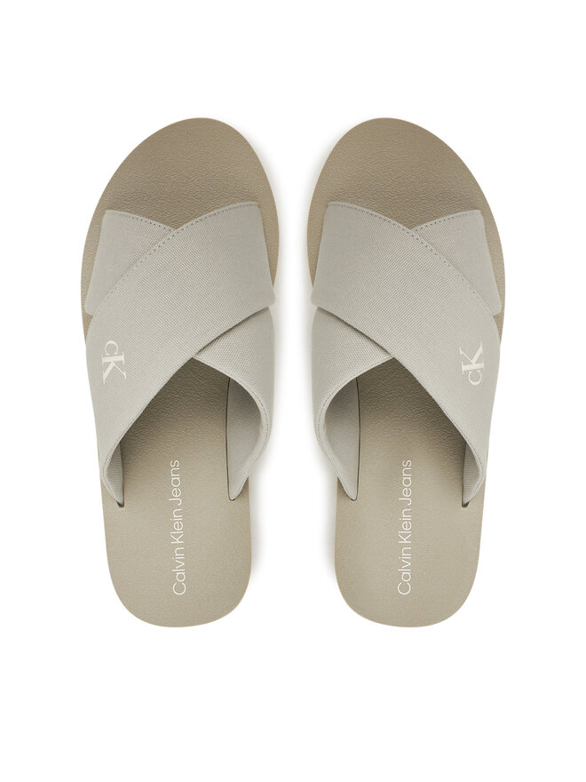 Calvin Klein Jeans Чехли Calvin Klein Jeans Cross Sandal Crxs Tx YM0YM01223 Сив