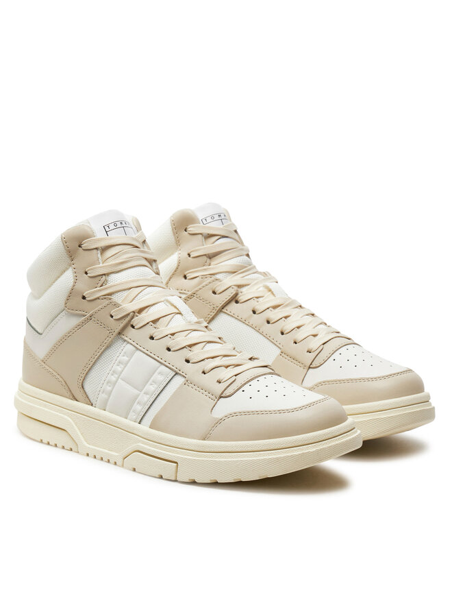 Tommy Jeans Снікерcи Tommy Jeans The Brooklyn Mid Top EN0EN02579 Écru