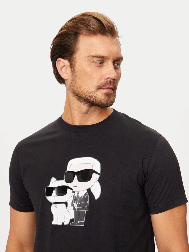 KARL LAGERFELD KARL LAGERFELD T-Shirt 755061 544241 Μαύρο Regular Fit