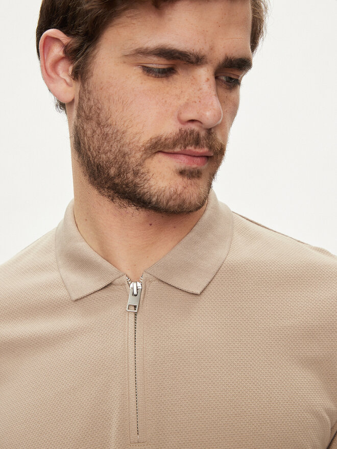 Jack&Jones Jack&Jones Polo marškinėliai Mac 12249324 Smėlio Standard Fit