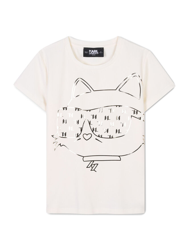 Karl Lagerfeld Kids Karl Lagerfeld Kids Camiseta Z30447 M Écru Regular Fit