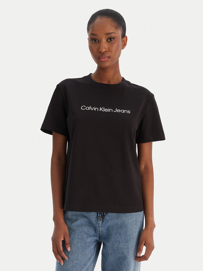 Calvin Klein Jeans Calvin Klein Jeans T-Shirt A- Inst. Logo Classic LV047C912G Schwarz Regular Fit