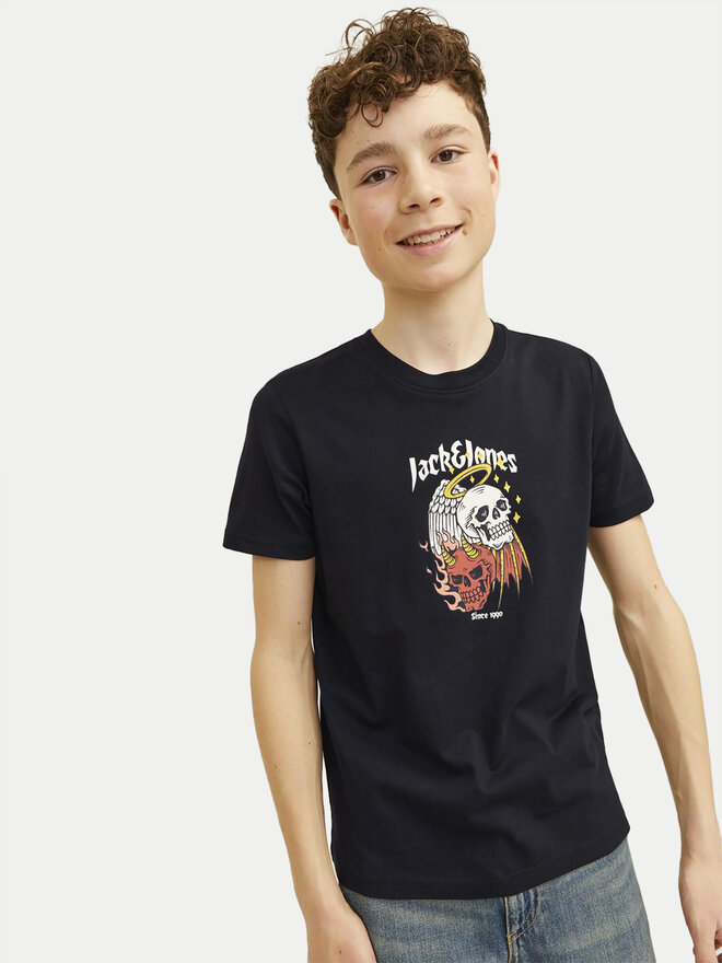 Jack&Jones Junior Jack&Jones Junior Marškinėliai Seven Skull 12263213 Juoda Standard Fit