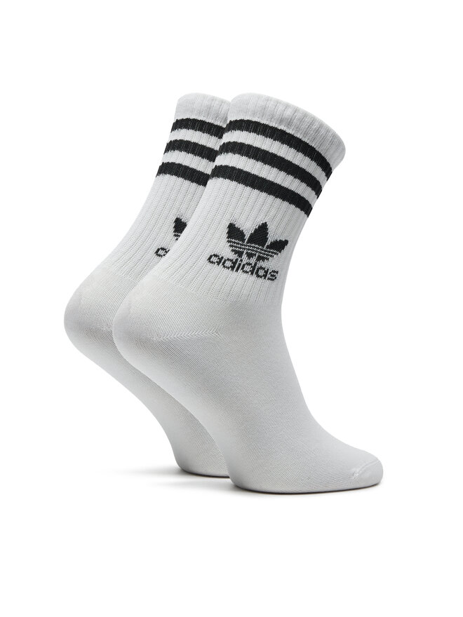 adidas Омплект 6 чифта дълги чорапи унисекс adidas 3-Stripes JE1828 Бял