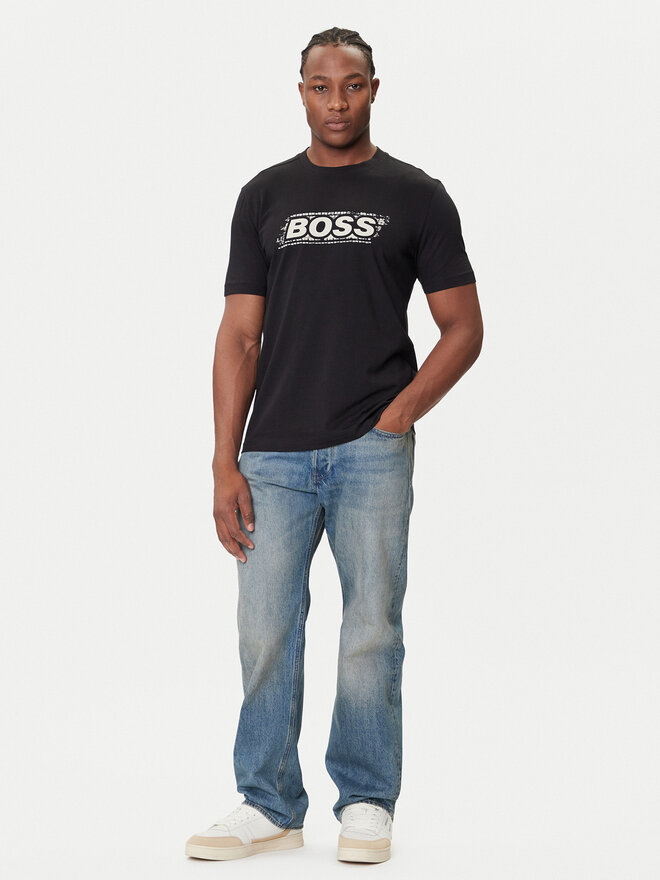 BOSS BOSS Camiseta Te_Wheel 50546381 Negro Regular Fit