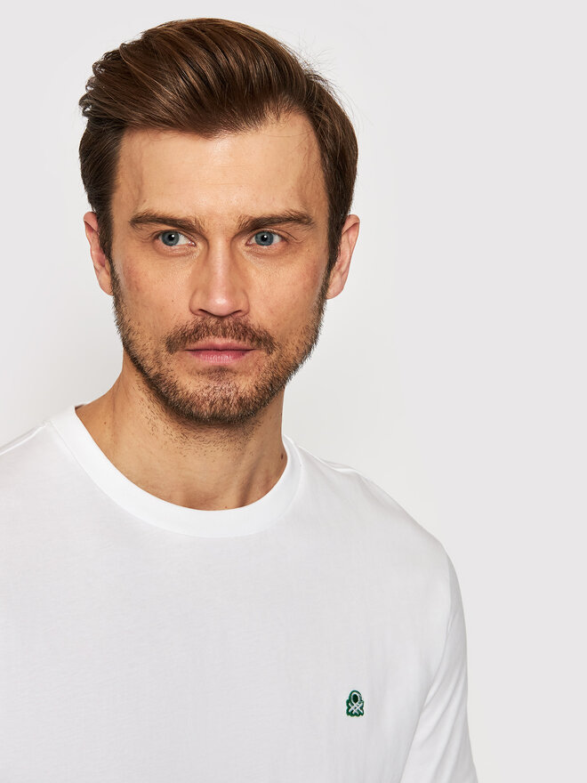 United Colors Of Benetton United Colors Of Benetton Camiseta 3MI5J1AF7 Blanco Regular Fit