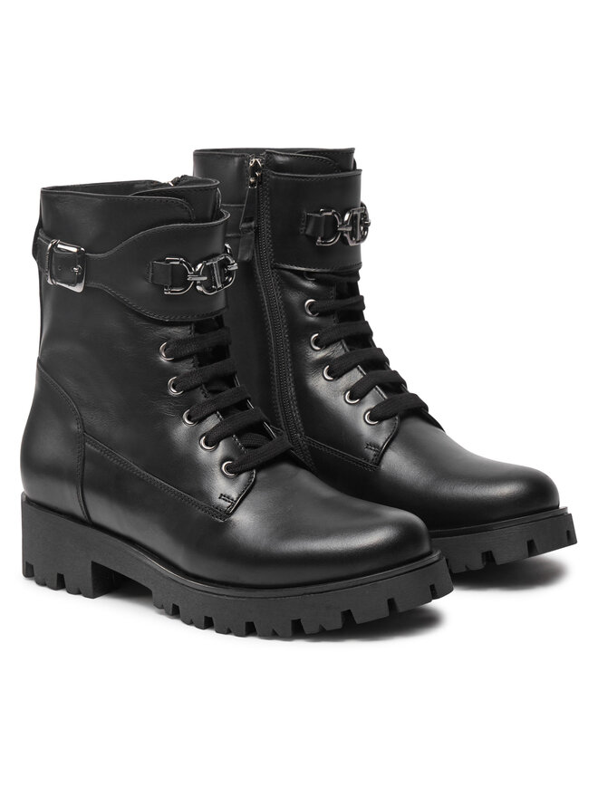 TWINSET Schnürstiefeletten TWINSET Anfibio 242GCJ S Schwarz