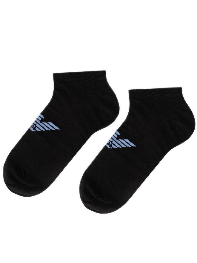 Emporio Armani Set de 3 perechi de șosete medii pentru bărbați Emporio Armani 300008 9A234 21320 Negru