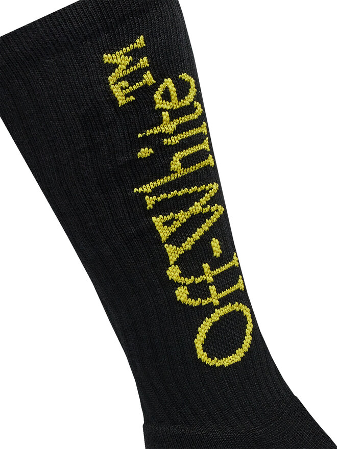 Off-White Skarpety Wysokie Męskie Off-White OMRA075S23KNI0011018 Czarny