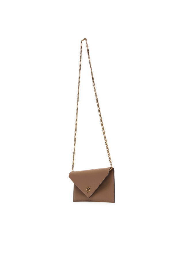PINKO Kabelka PINKO Flat Purse Mini AI 25-26 PCPL 105347 A0F1 Hnedá