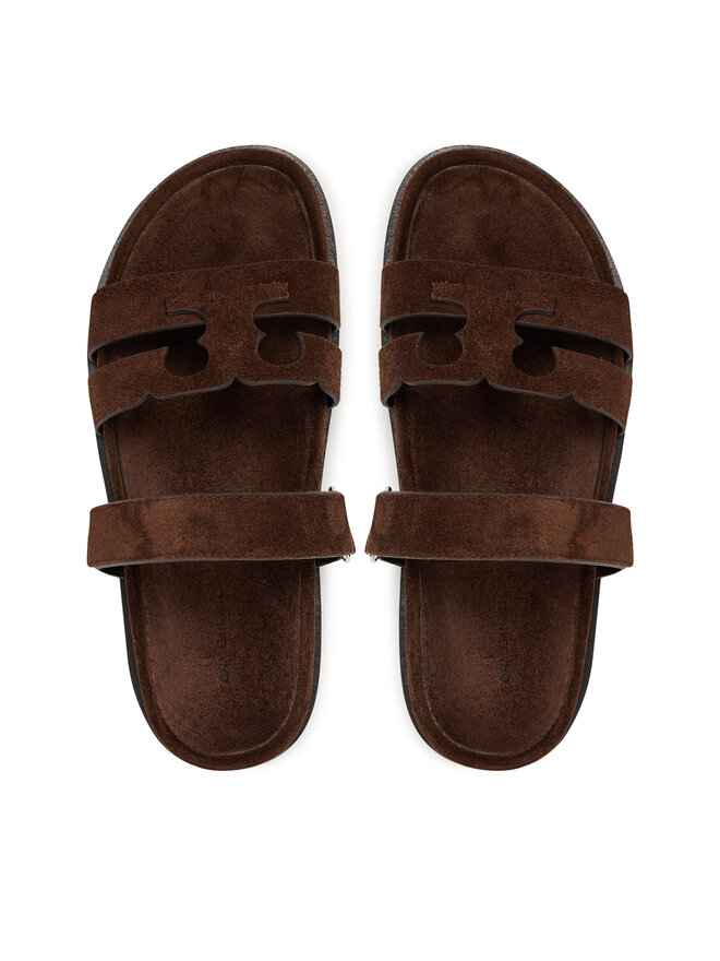Tory Burch Iešļūcenes Tory Burch Ines Sport Slide 163481 Brūns