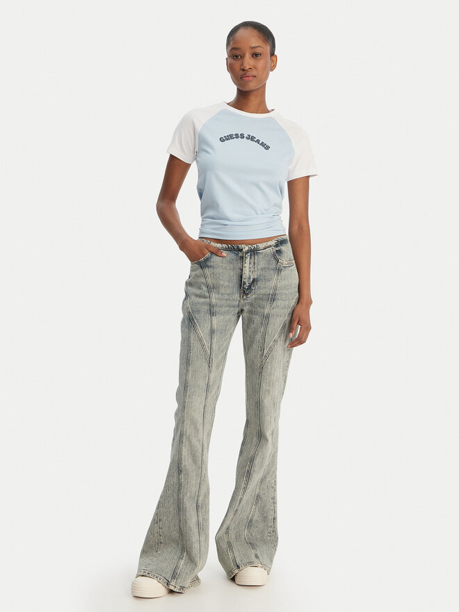 Guess Jeans Guess Jeans T-Shirt W6GIB0 J1314 Himmelblau Regular Fit