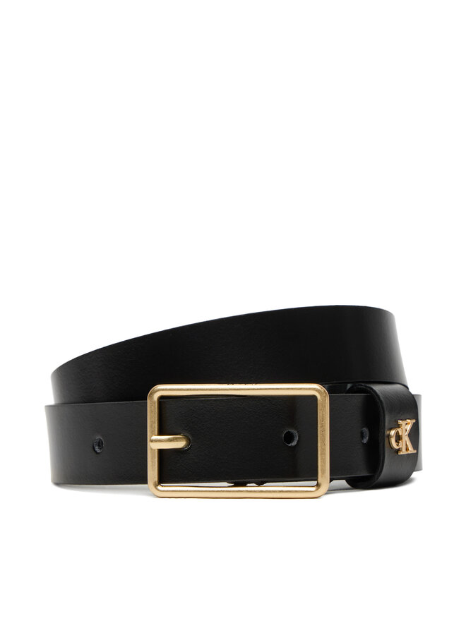 Calvin Klein Ženski pas Calvin Klein Square Buckle Ck Loop 25Mm LV04F7050G Črna