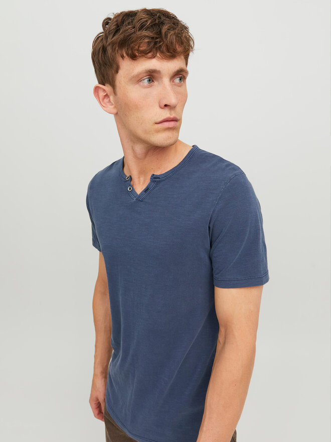 Jack&Jones Jack&Jones Póló Split 12164972 Sötétkék Standard Fit