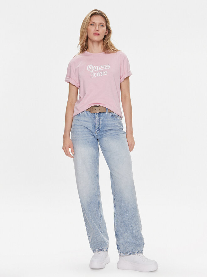 Guess Guess Camiseta Gothic W4RI49 K6XN4 Violeta Regular Fit
