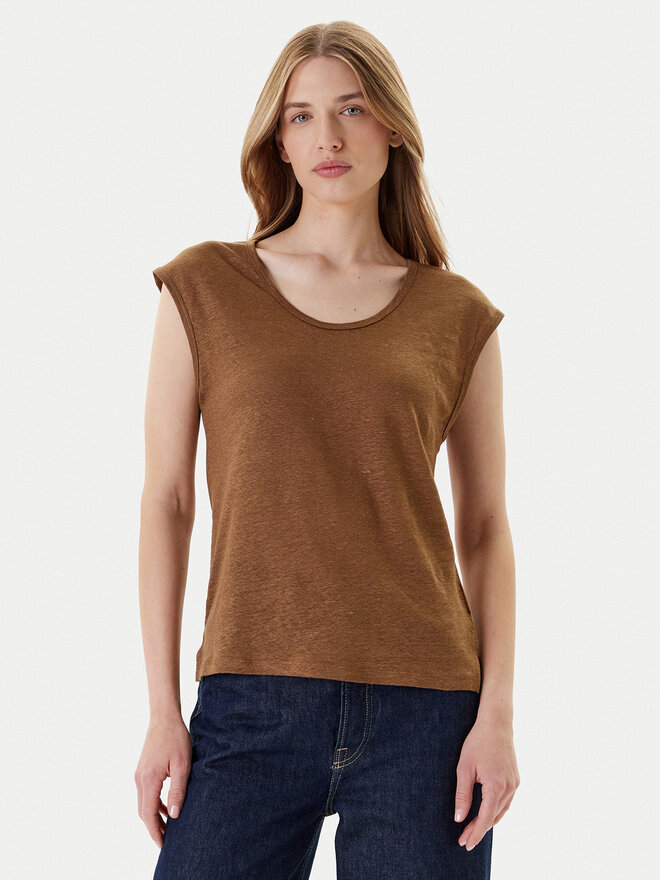 United Colors Of Benetton United Colors Of Benetton Camiseta 37UJE16B1 Marrón Regular Fit