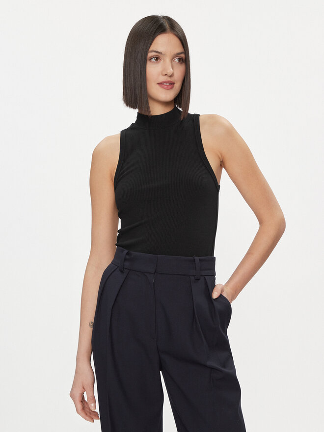 Tommy Hilfiger Tommy Hilfiger Marškinėliai WW0WW41027 Juoda Slim Fit