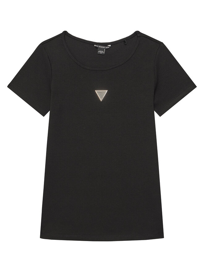 Guess Guess Marškinėliai J5YP03 KB1O1 Juoda Regular Fit