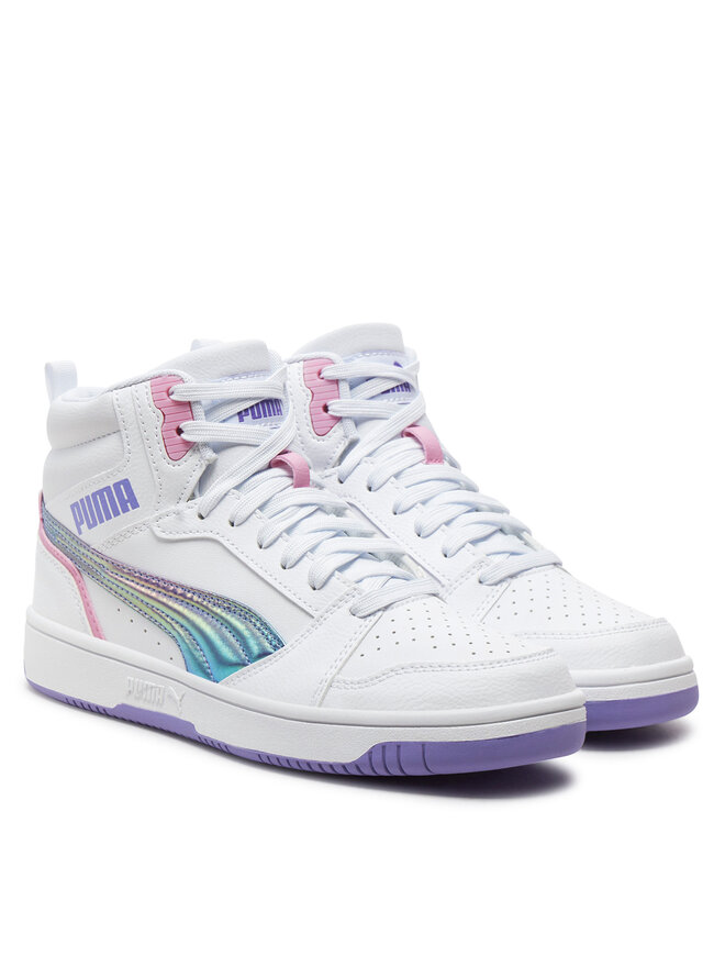 Puma Сникърси Puma Rebound V6 Mid Bouncy Sky Jr 398725 01 Бял