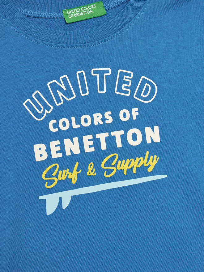 United Colors Of Benetton United Colors Of Benetton Majica 3I1XG10JO Modra Regular Fit