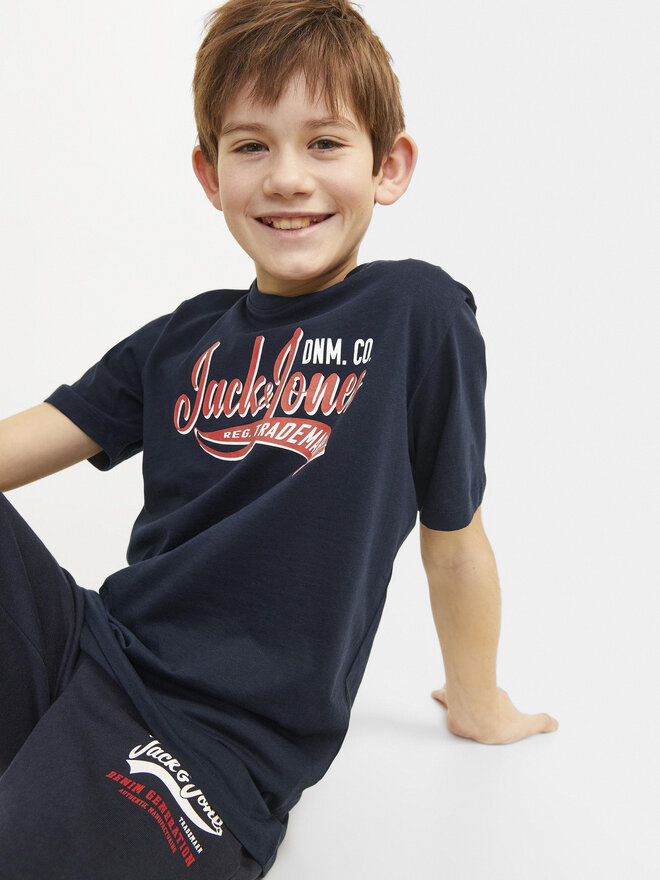 Jack&Jones Junior Jack&Jones Junior Marškinėliai 12257379 Tamsiai mėlyna Standard Fit