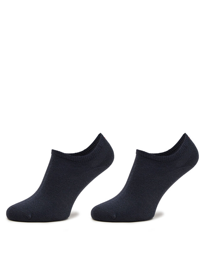 Tommy Hilfiger Zestaw 2 par niskich skarpet dziecięcych Tommy Hilfiger 301390 Granatowy