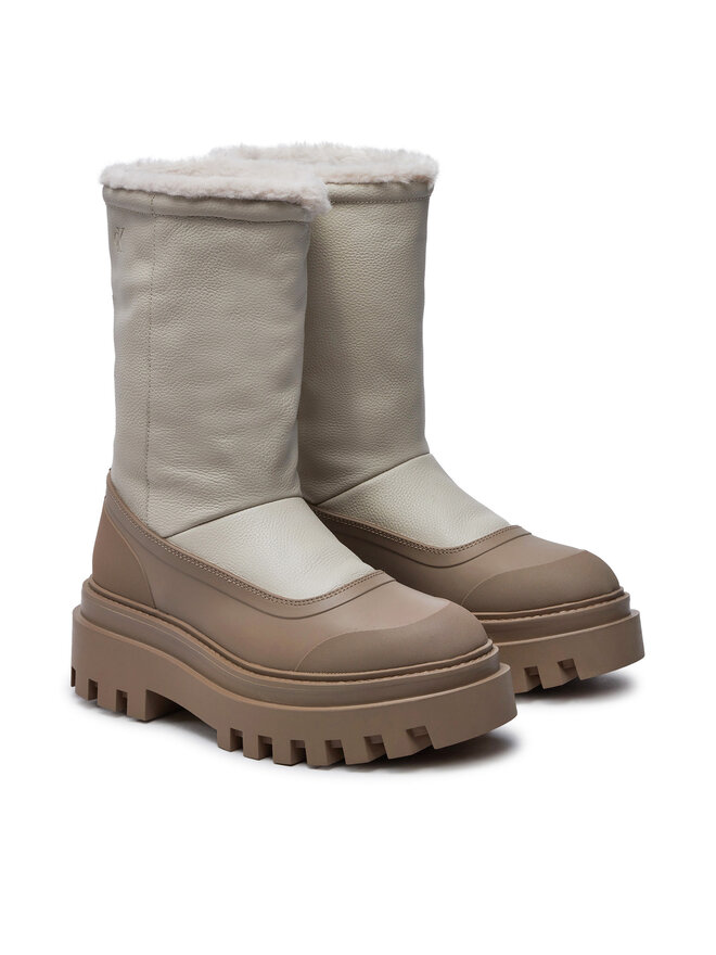 Calvin Klein Jeans Schneeschuhe Calvin Klein Jeans Flatform Chelsea Boot Padded YW0YW01558 Beige